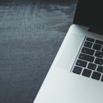 laptop sitting on desk